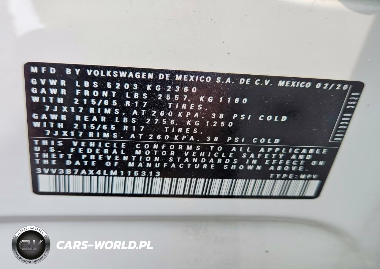 2020 Volkswagen Tiguan Se VIN:3VV3B7AX4LM115313 - 14