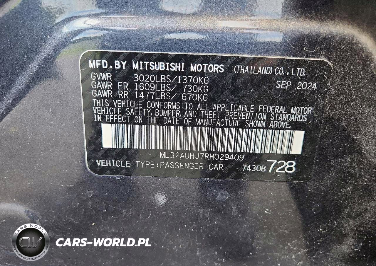 2024 Mitsubishi Mirage Es VIN:ML32AUHJ7RH029409 - 12