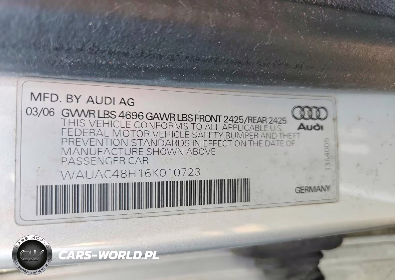 2006 Audi A4 1.8 Cabriolet VIN:WAUAC48H16K010723 - 12