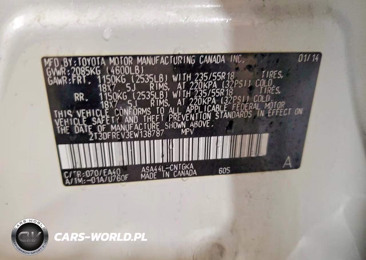 2014 Toyota Rav4 Limited VIN:2T3DFREV3EW138787 - 13
