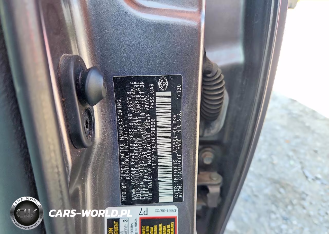 2016 Toyota Camry Se VIN:4T1BF1FK7GU238996 - 12