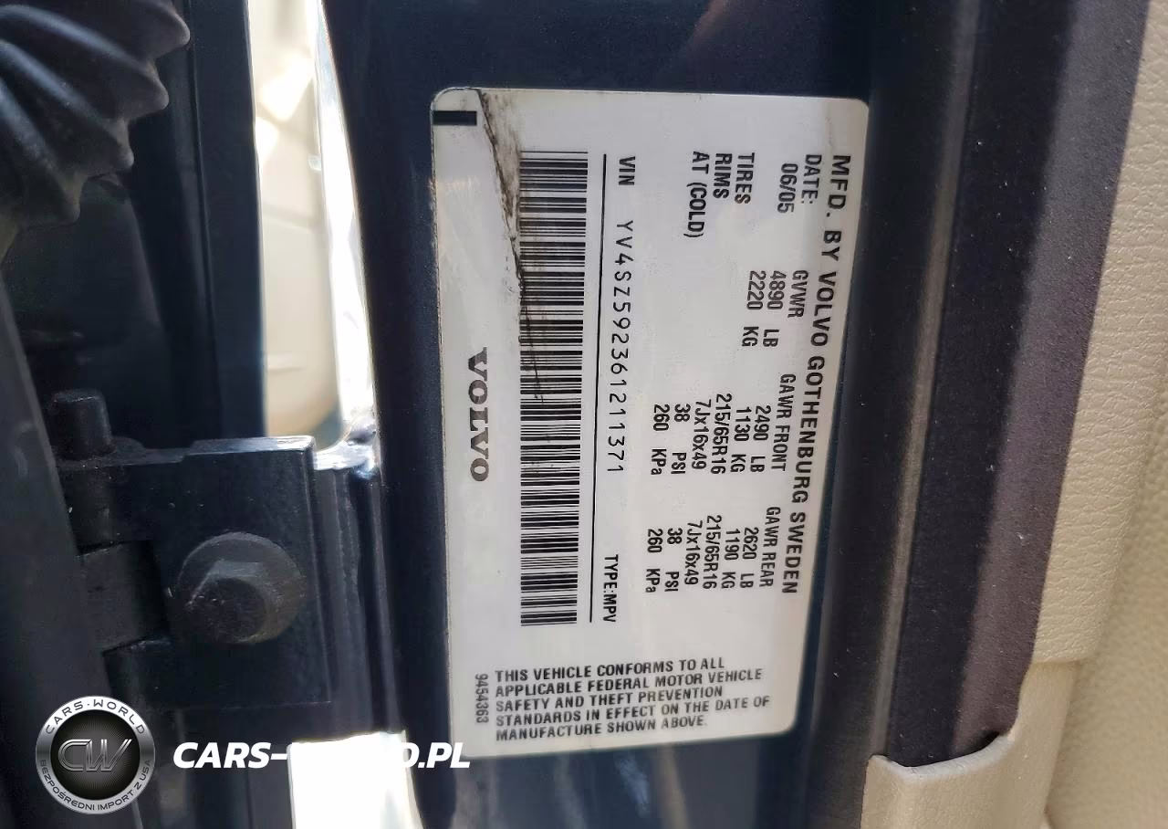 2006 Volvo Xc70 VIN:YV4SZ592361211371 - 12