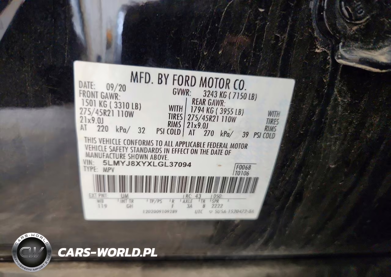 2020 Lincoln Aviator Grand Touring VIN:5LMYJ8XYXLGL37094 - 14