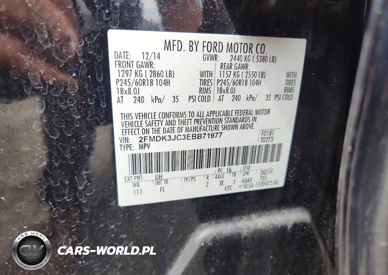 2014 Ford Edge Sel VIN:2FMDK3JC3EBB71977 - 13