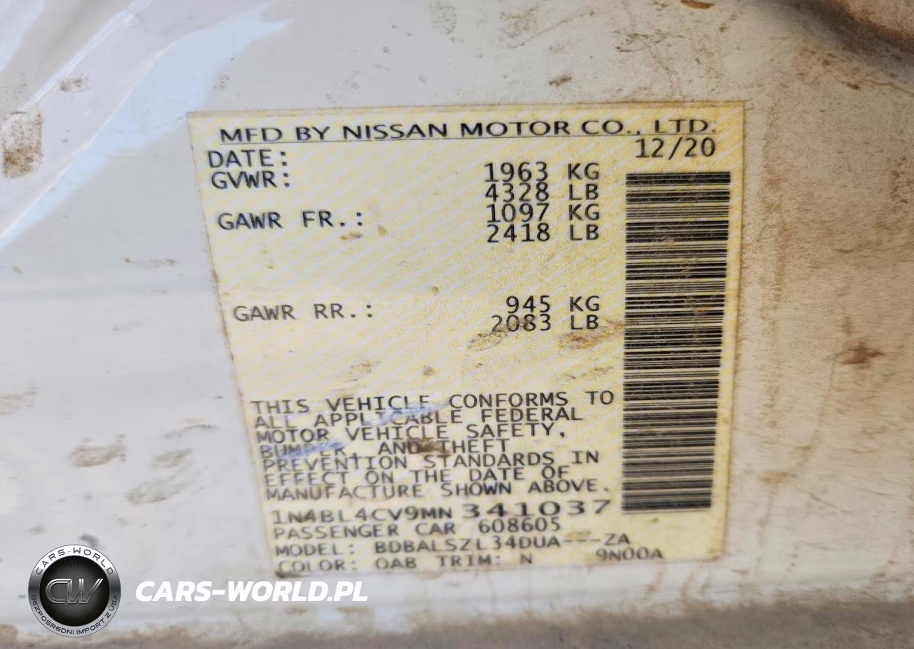 2021 Nissan Altima Sr VIN:1N4BL4CV9MN341037 - 13