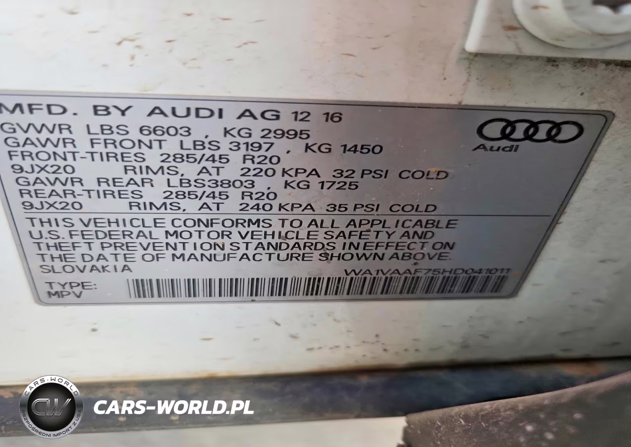 2017 Audi Q7 Prestige VIN:WA1VAAF75HD041011 - 13