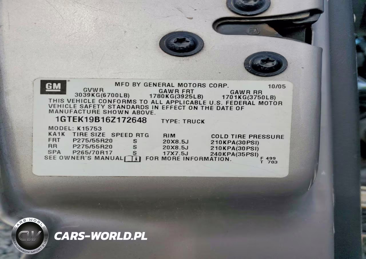 2006 GMC New Sierra K1500 VIN:1GTEK19B16Z172648 - 12