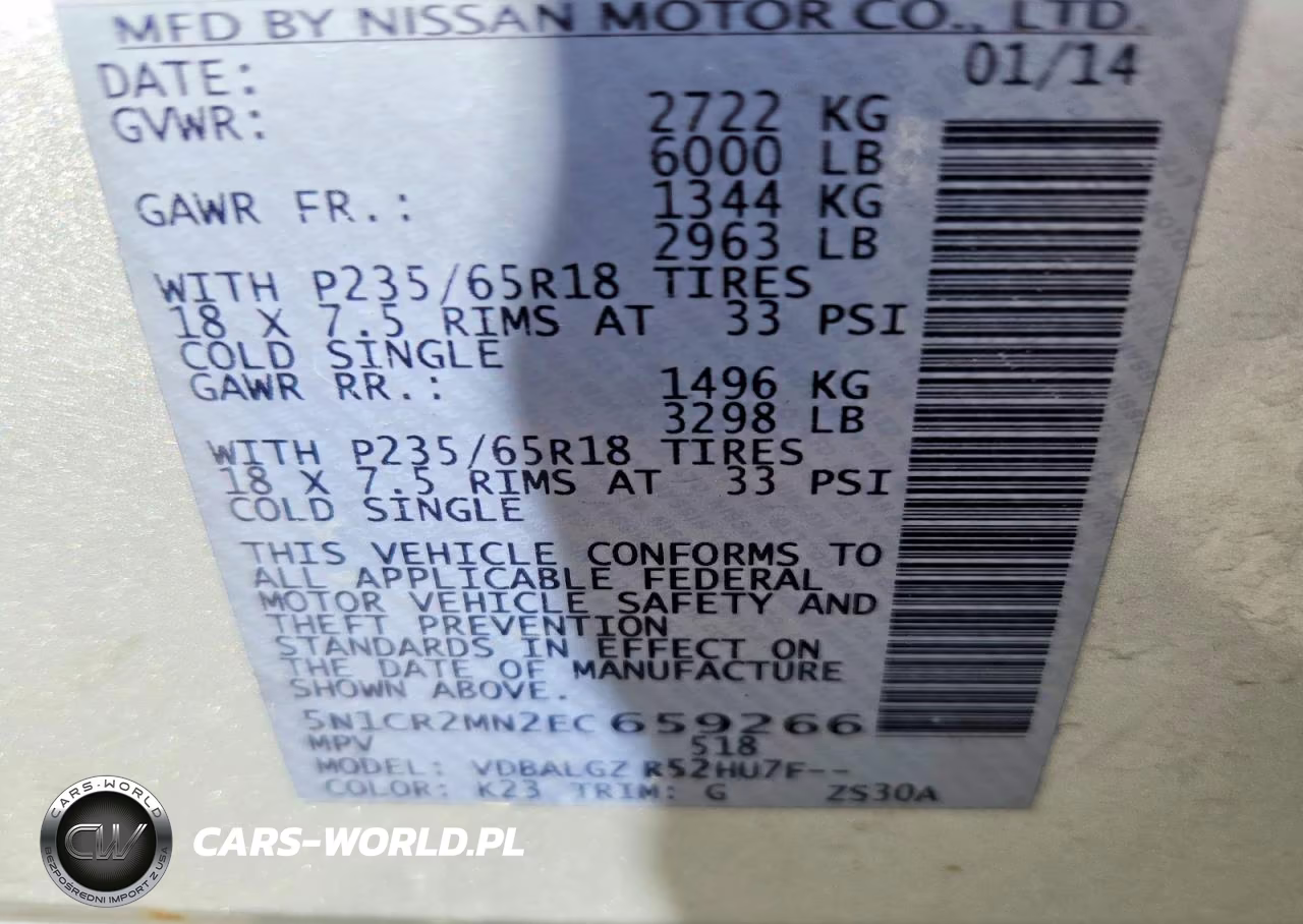 2014 Nissan Pathfinder Hybrid Sl VIN:5N1CR2MN2EC659266 - 13