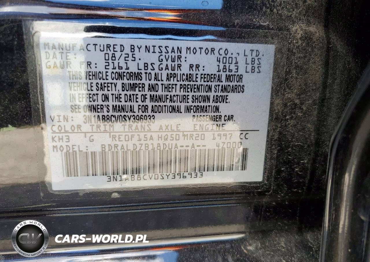 2025 Nissan Sentra Sv VIN:3N1AB8CV0SY396933 - 12