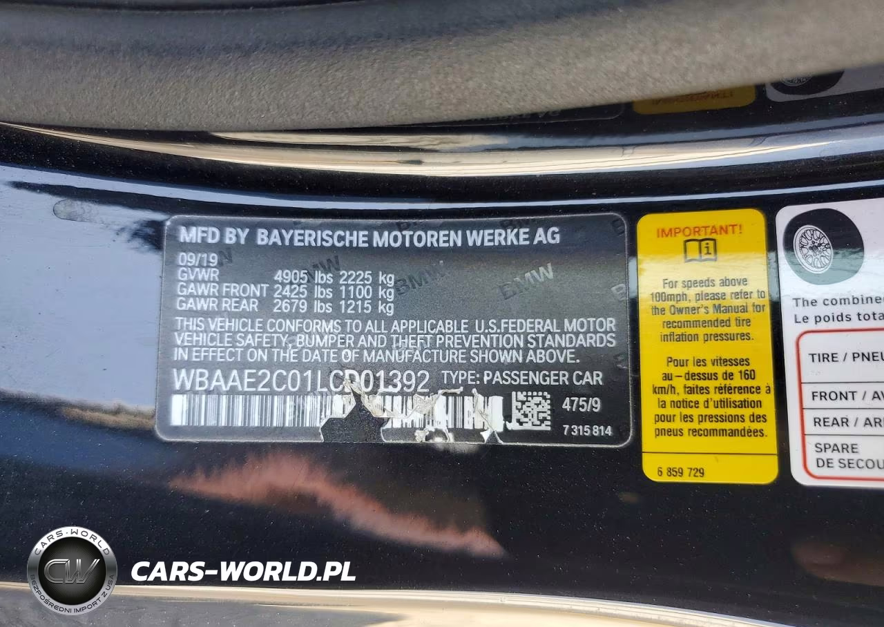 2020 BMW 840I VIN:WBAAE2C01LCD01392 - 12