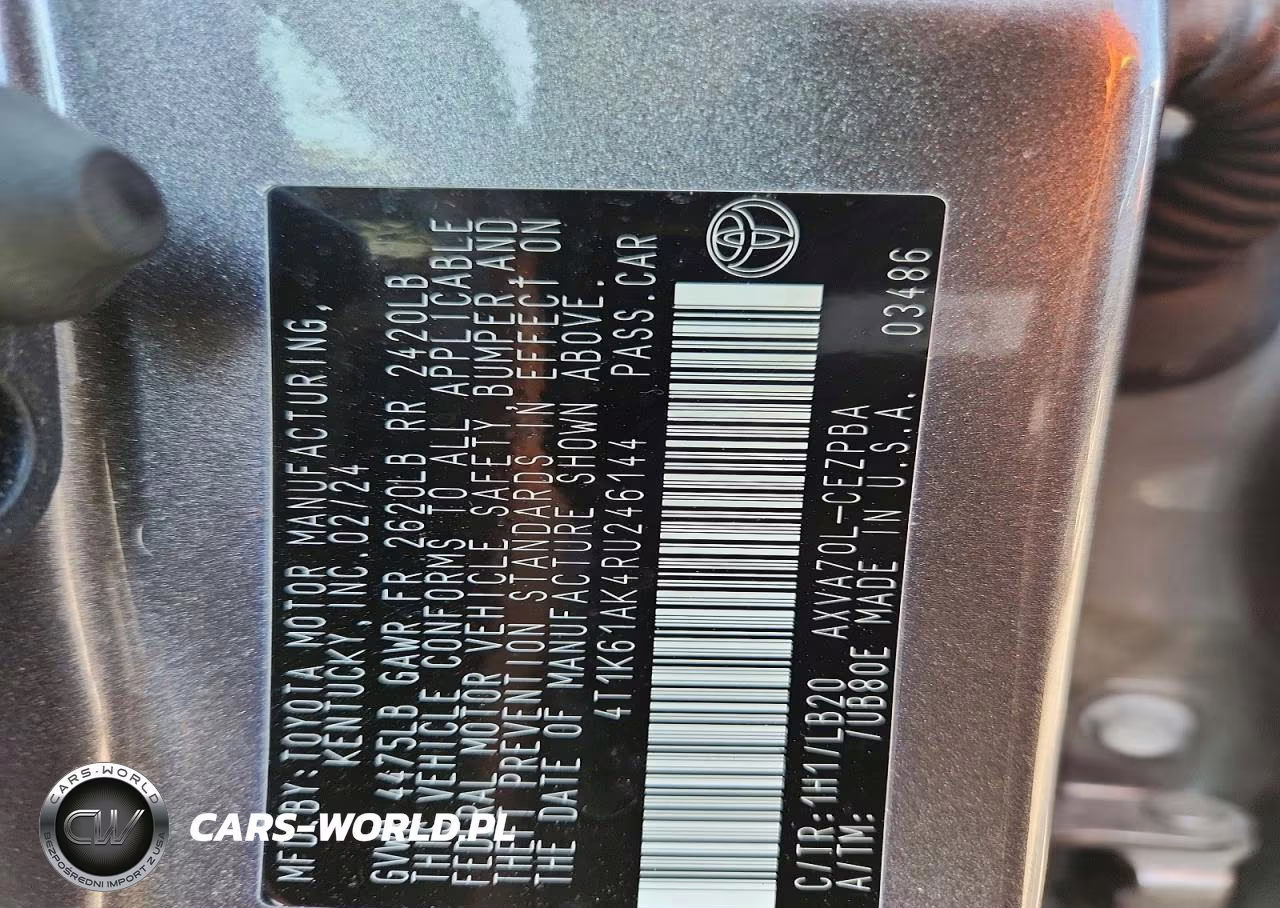 2024 Toyota Camry Xse VIN:4T1K61AK4RU246144 - 12