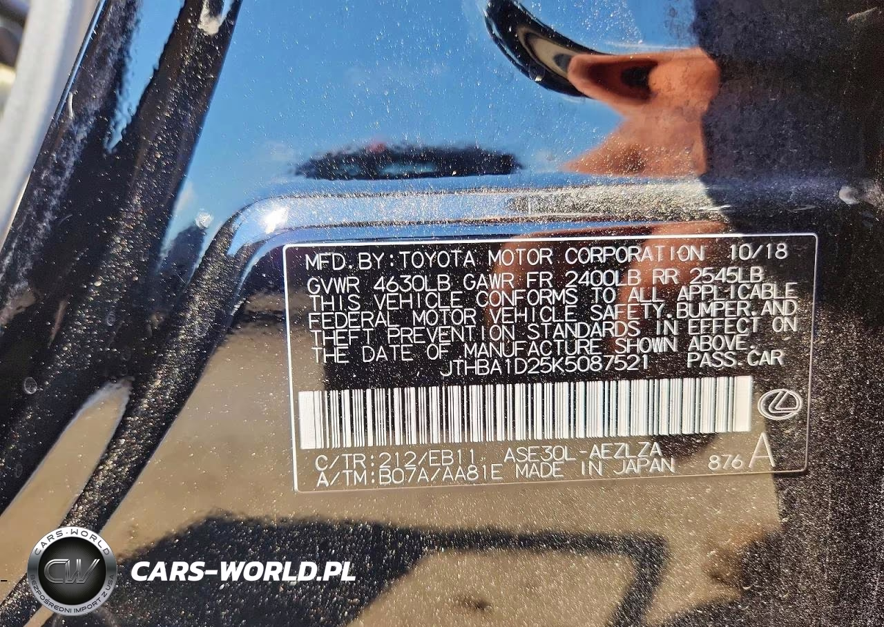 2019 Lexus Is 300 VIN:JTHBA1D25K5087521 - 12