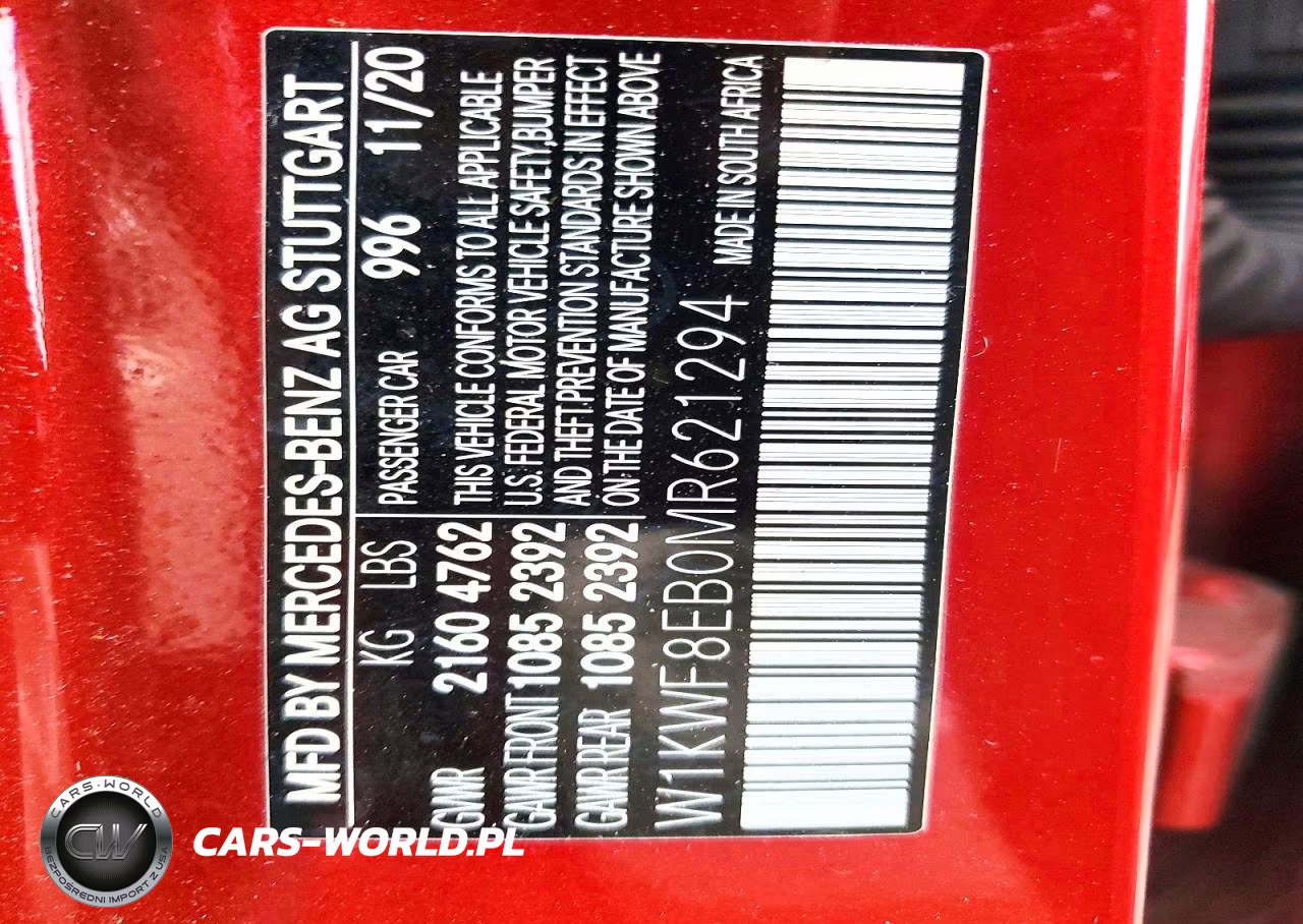 2021 Mercedes-Benz C 300 4Matic VIN:W1KWF8EB0MR621294 - 12