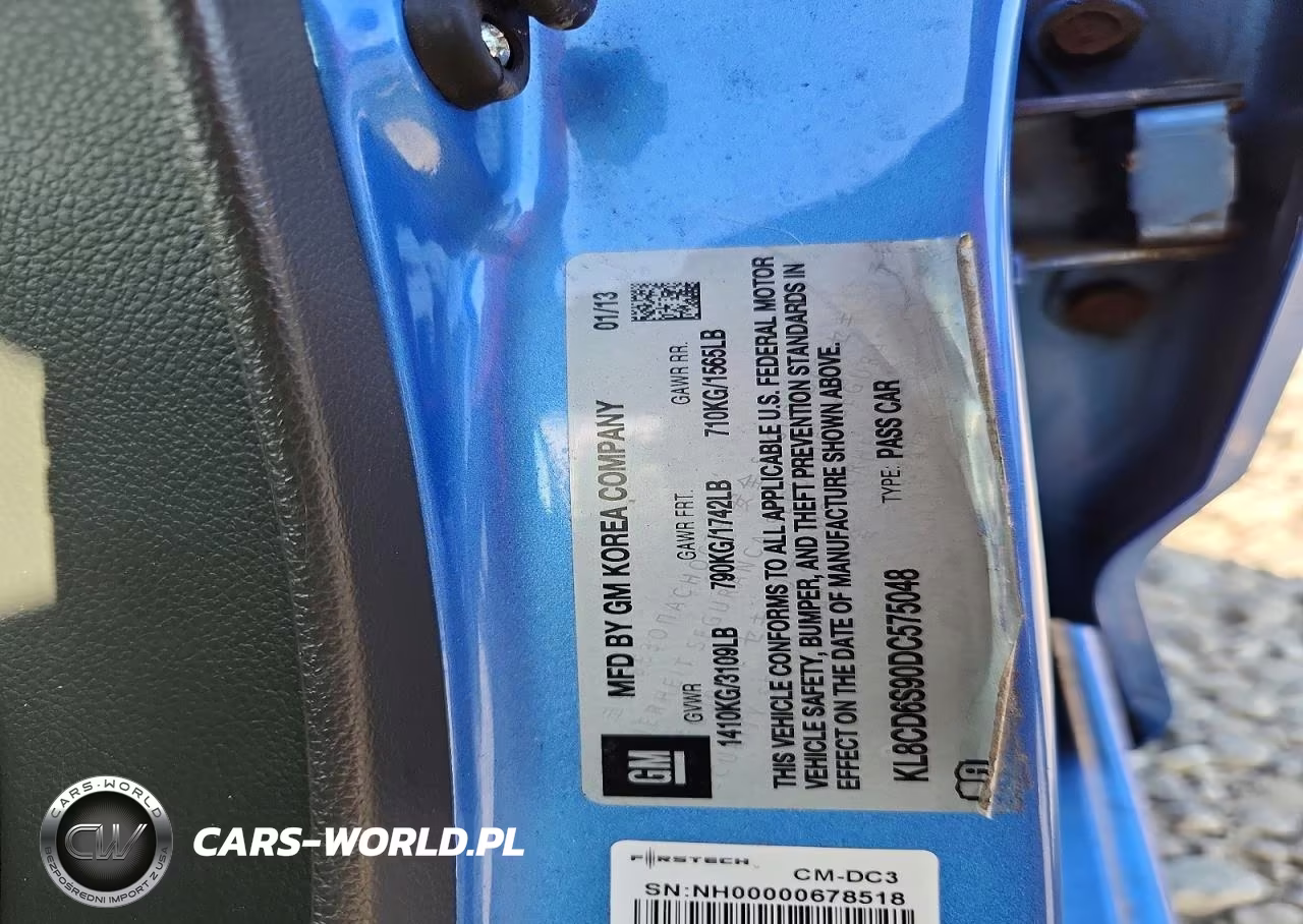 2013 Chevrolet Spark 1Lt VIN:KL8CD6S90DC575048 - 13