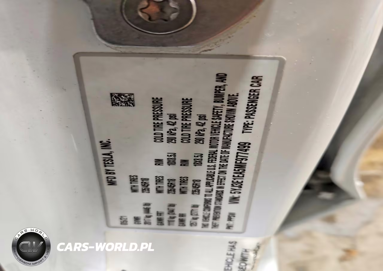 2021 Tesla Model 3 VIN:5YJ3E1EA5MF977499 - 12