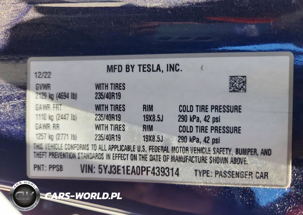 2023 Tesla Model 3 VIN:5YJ3E1EA0PF439314 - 13