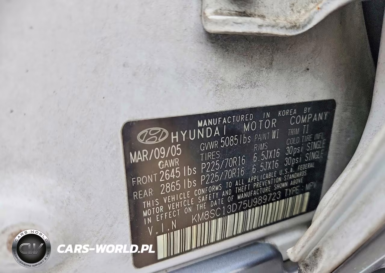 2005 Hyundai Santa Fe Gls VIN:KM8SC13D75U989723 - 12