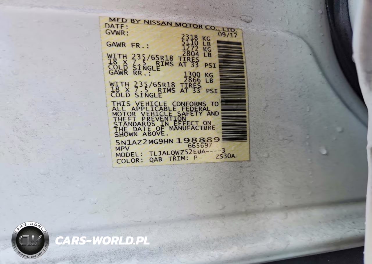 2017 Nissan Murano Sv VIN:5N1AZ2MG9HN198889 - 13