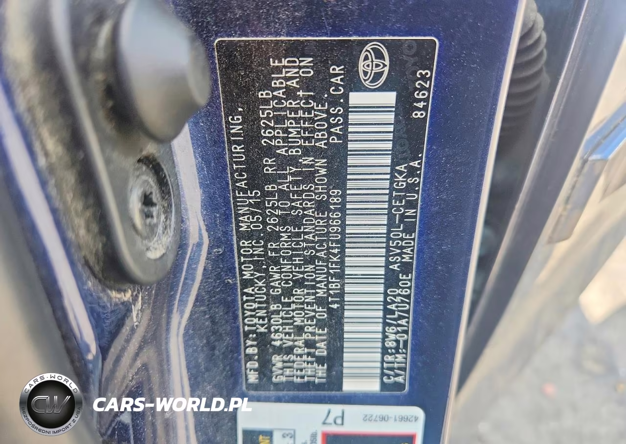2015 Toyota Camry Xle VIN:4T1BF1FK4FU966189 - 13