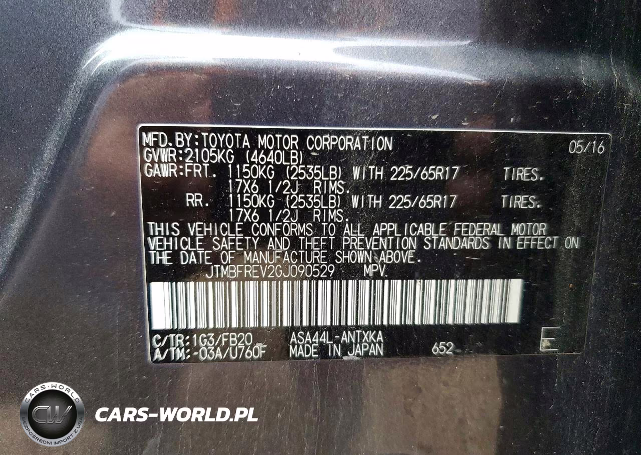 2016 Toyota Rav4 Le VIN:JTMBFREV2GJ090529 - 13