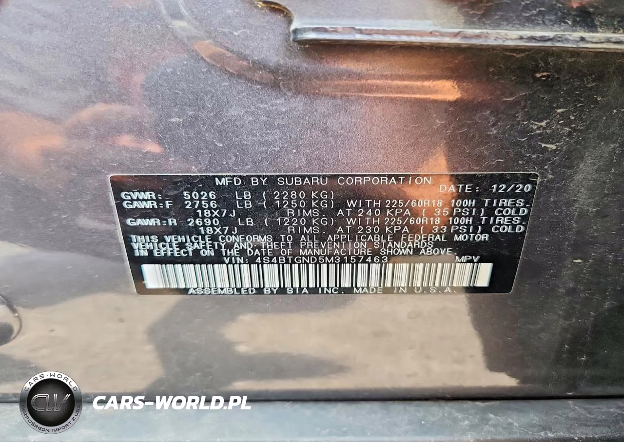 2021 Subaru Outback Limited Xt VIN:4S4BTGND5M3157463 - 13