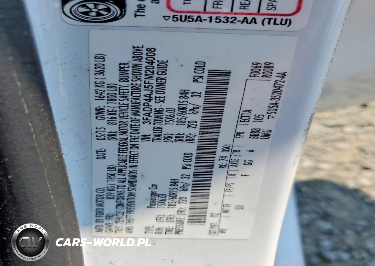 2015 Ford Fiesta S VIN:3FADP4AJ5FM204008 - 12