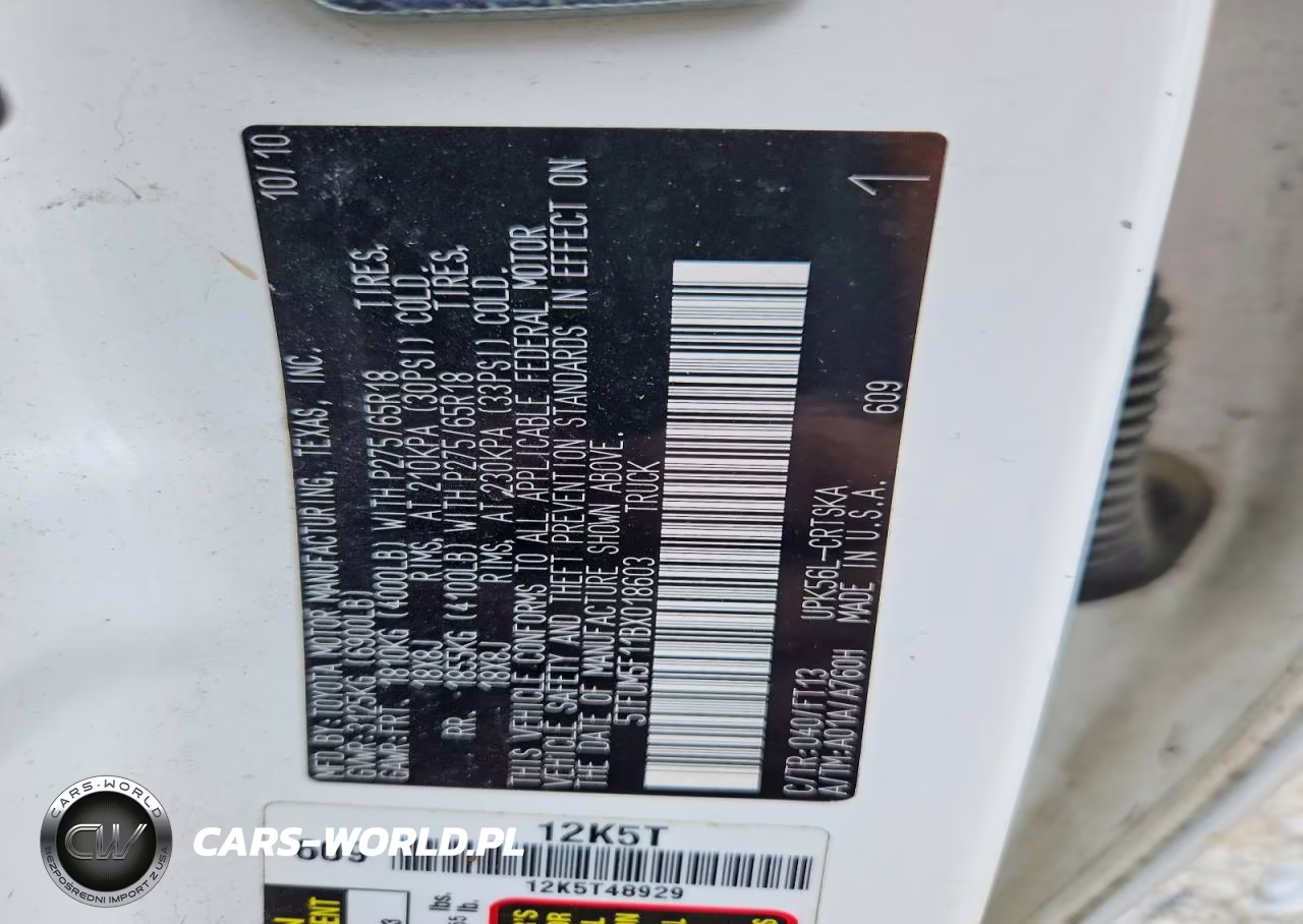 2011 Toyota Tundra Double Cab Sr5 VIN:5TFUM5F11BX018603 - 12