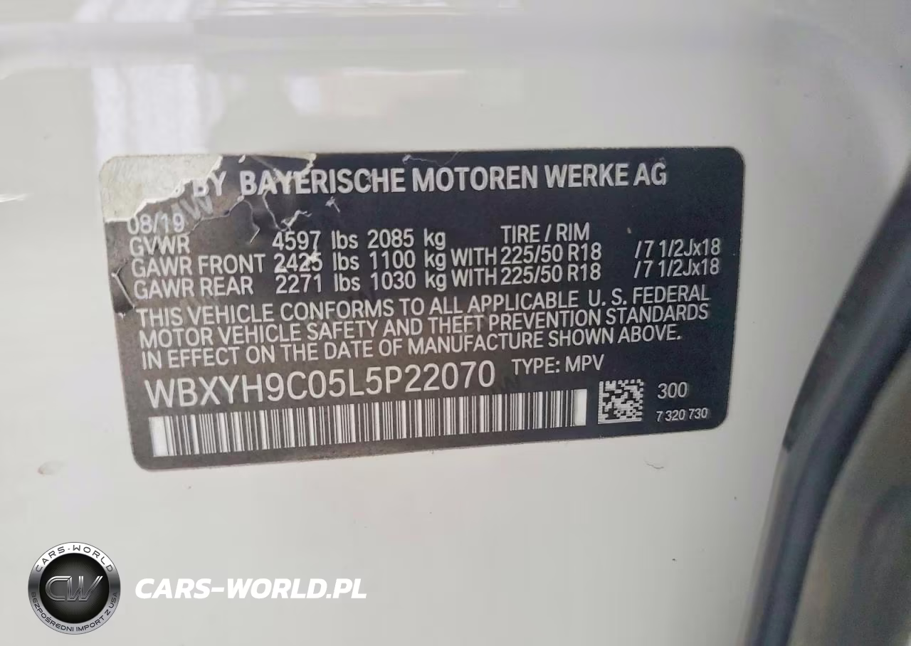 2020 BMW X2 Sdrive28I VIN:WBXYH9C05L5P22070 - 12