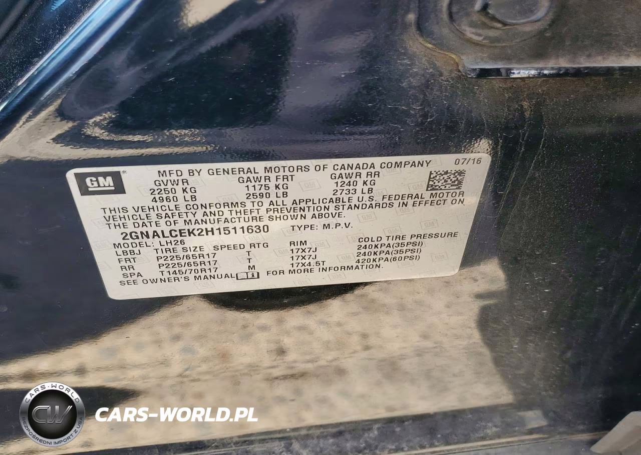 2017 Chevrolet Equinox Lt VIN:2GNALCEK2H1511630 - 12