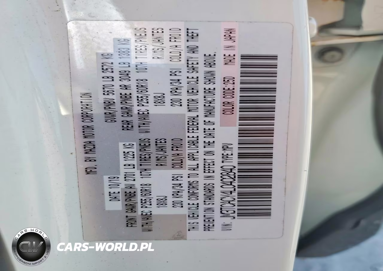2020 Mazda Cx-9 Touring VIN:JM3TCACY4L0402840 - 14