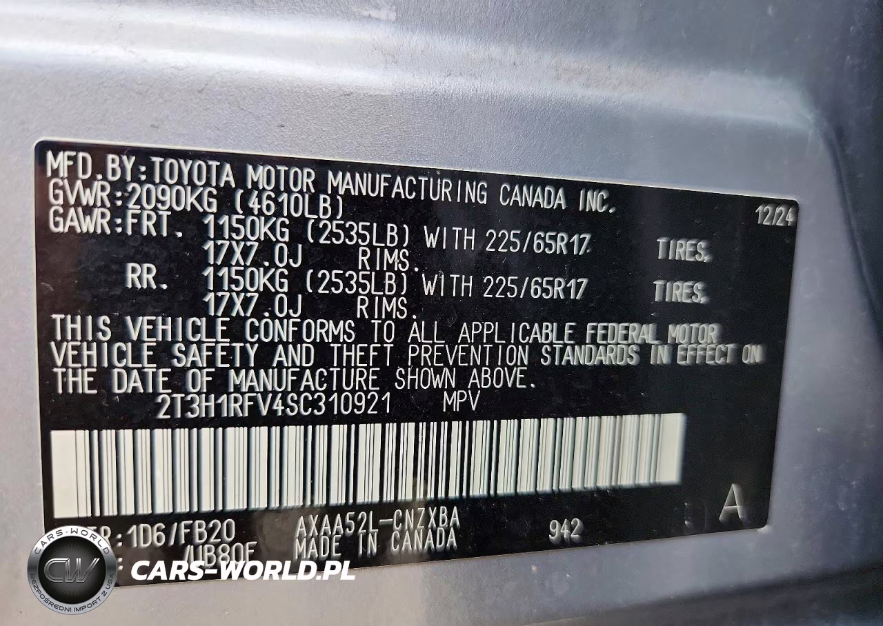 2025 Toyota Rav4 Le VIN:2T3H1RFV4SC310921 - 13