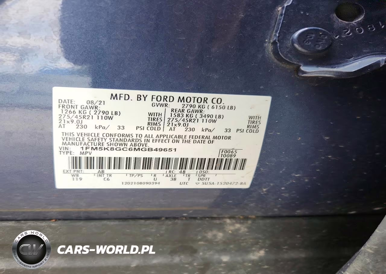 2021 Ford Explorer St VIN:1FM5K8GC6MGB49651 - 12