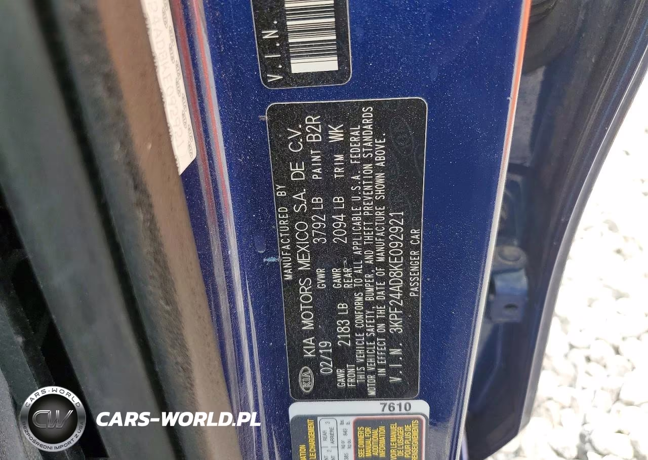2019 Kia Forte Lxs VIN:3KPF24AD8KE092921 - 12