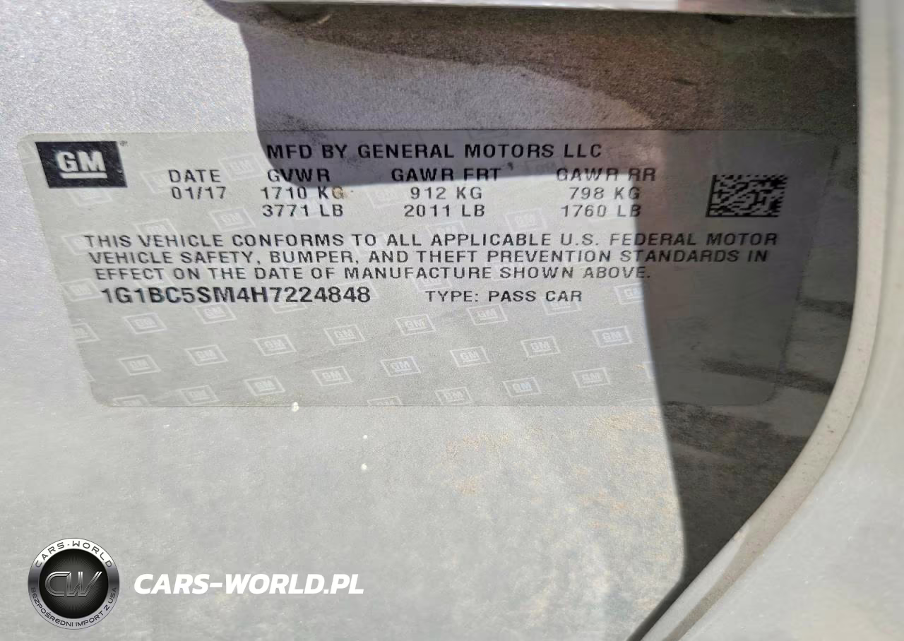 2017 Chevrolet Cruze Ls VIN:1G1BC5SM4H7224848 - 13