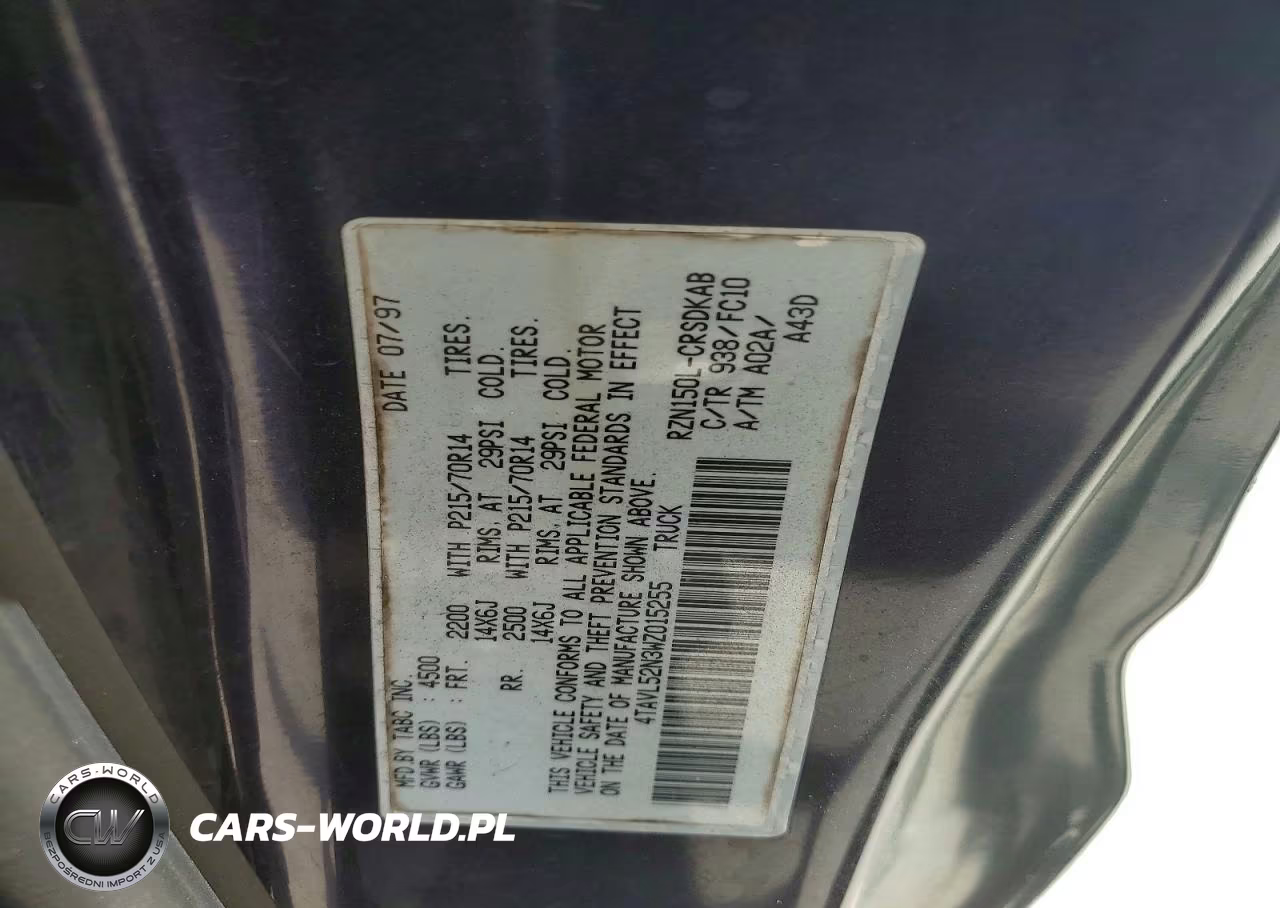 1998 Toyota Tacoma Base VIN:4TAVL52N3WZ015255 - 12