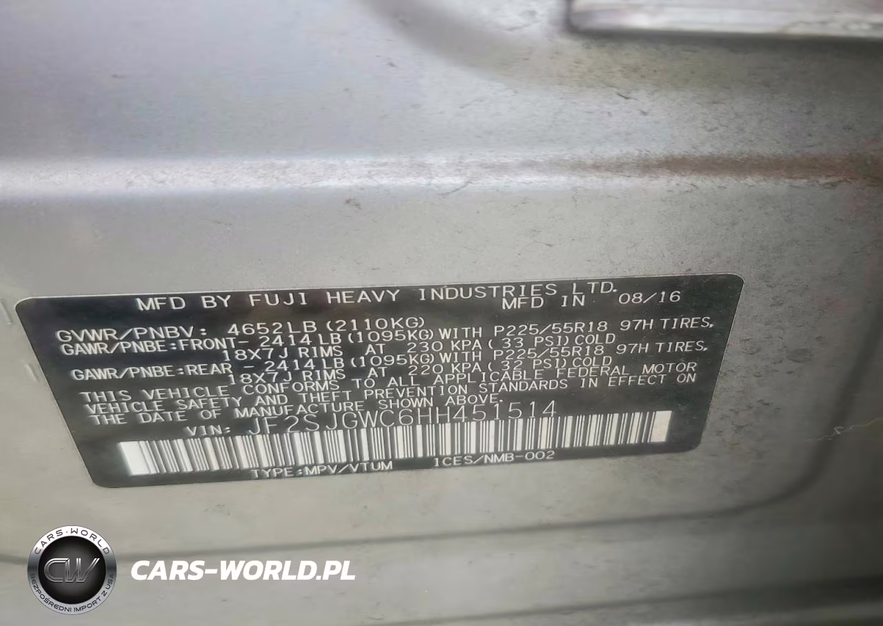 2017 Subaru Forester 2.0Xt Touring VIN:JF2SJGWC6HH451514 - 12