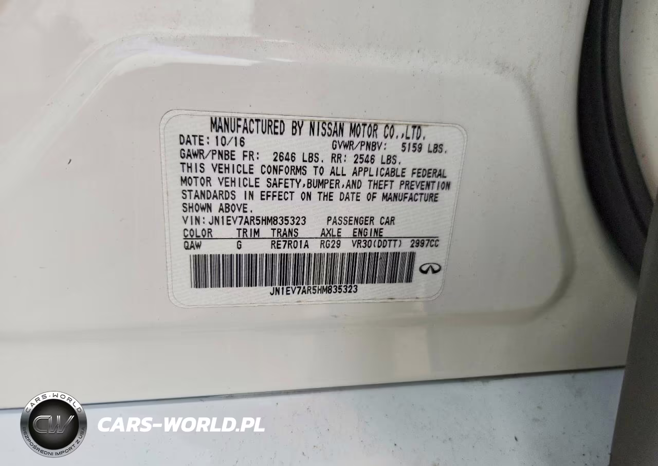 2017 Infiniti Q50 3.0T Premium VIN:JN1EV7AR5HM835323 - 12