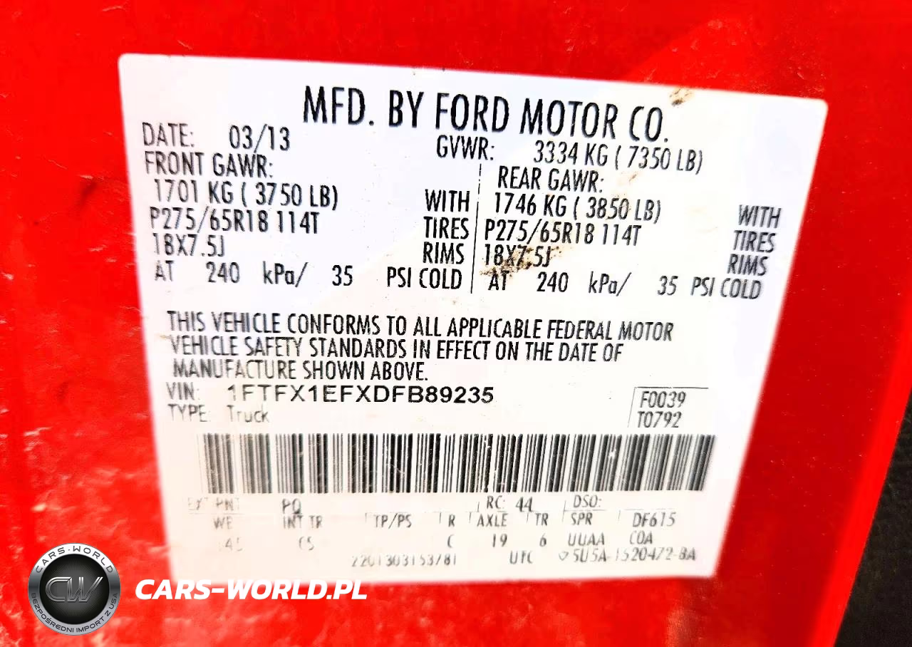2013 Ford F150 Super Cab VIN:1FTFX1EFXDFB89235 - 12