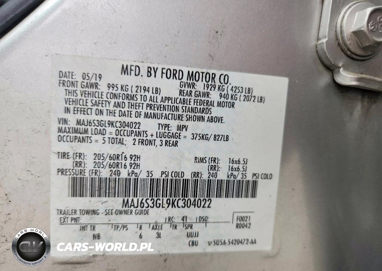 2019 Ford Ecosport Se VIN:MAJ6S3GL9KC304022 - 12