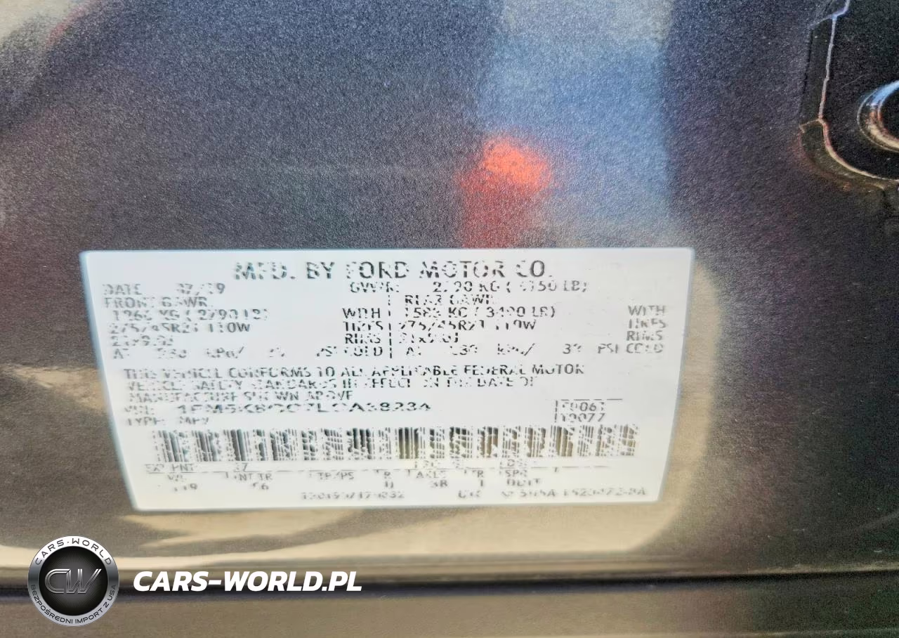 2020 Ford Explorer St VIN:1FM5K8GC7LGA38234 - 13