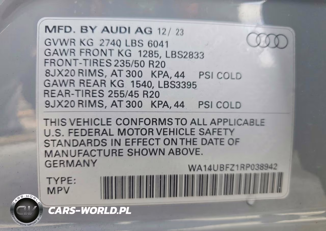 2024 Audi Q4 E-Tron Sportback Prestige VIN:WA14UBFZ1RP038942 - 13