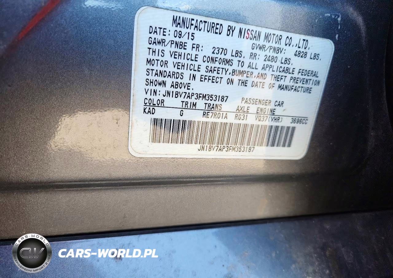 2015 Infiniti Q50 Premium VIN:JN1BV7AP3FM353187 - 13