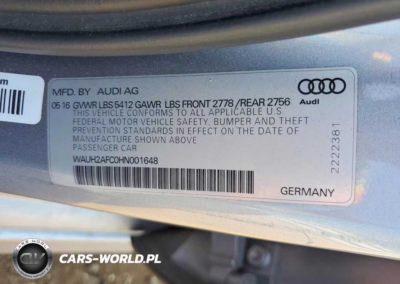 2017 Audi A6 Prestige VIN:WAUH2AFC0HN001648 - 12