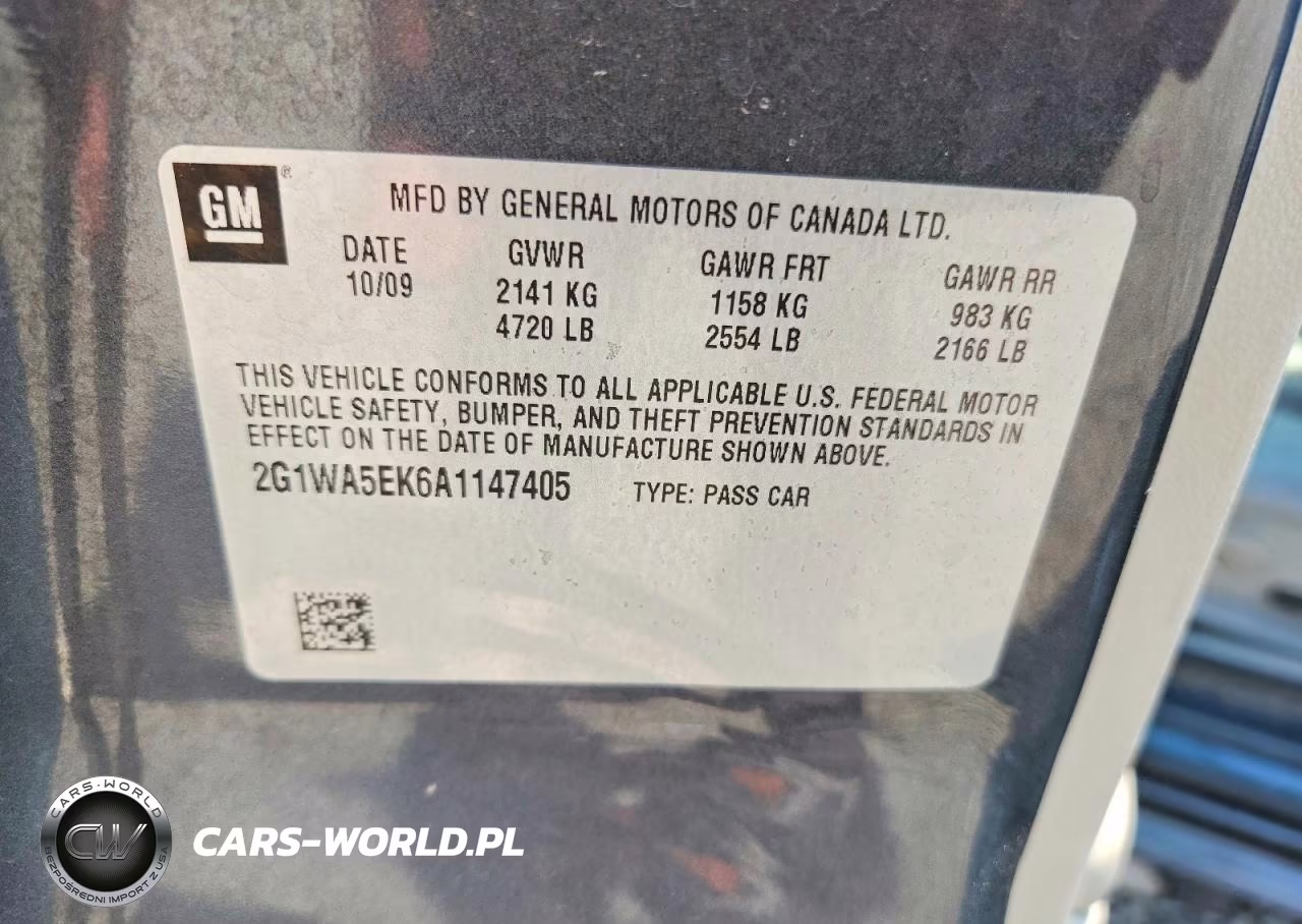 2010 Chevrolet Impala Ls VIN:2G1WA5EK6A1147405 - 12