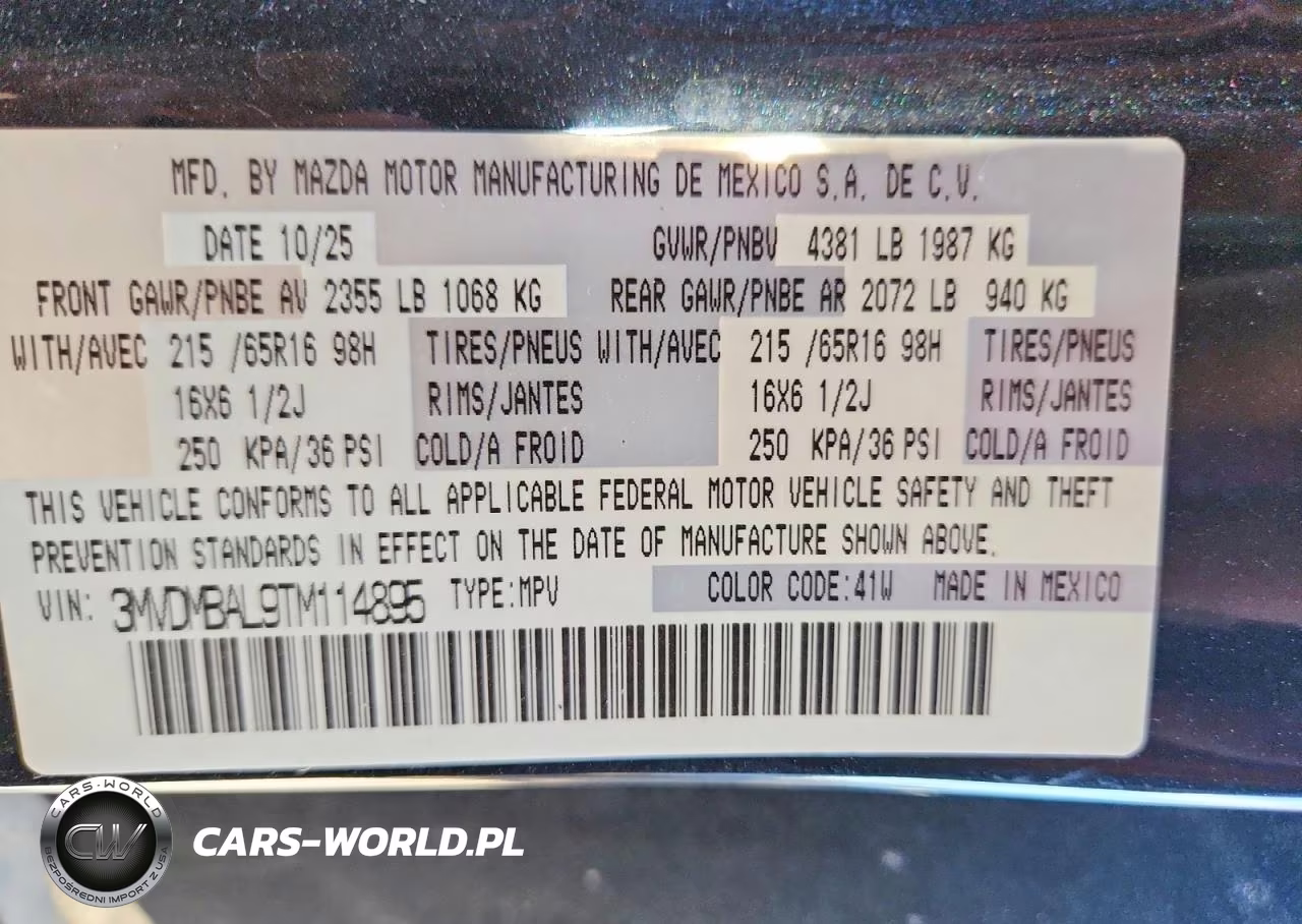 2026 Mazda Cx-30 VIN:3MVDMBAL9TM114895 - 12
