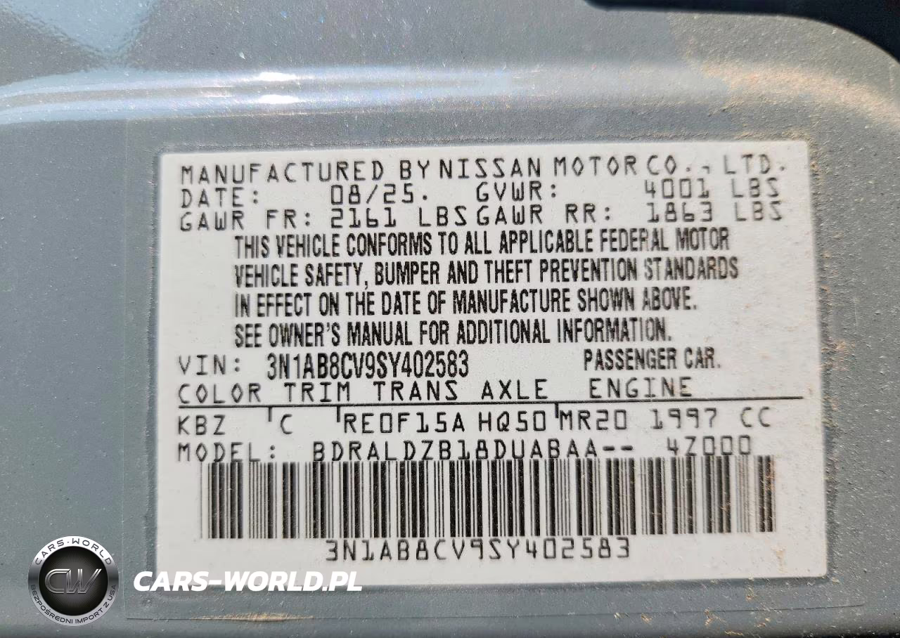 2025 Nissan Sentra Sv VIN:3N1AB8CV9SY402583 - 12