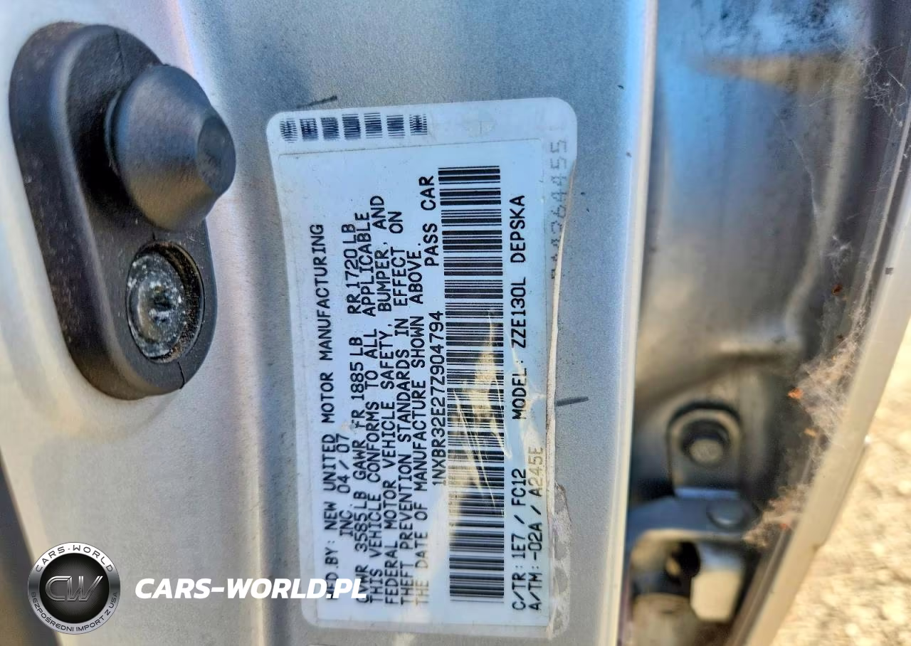 2007 Toyota Corolla S VIN:1NXBR32E27Z904794 - 12