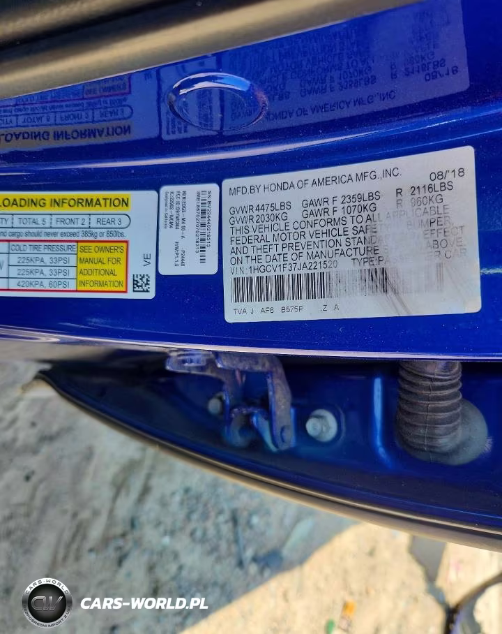 2018 Honda Accord Sport VIN:1HGCV1F37JA221520 - 13