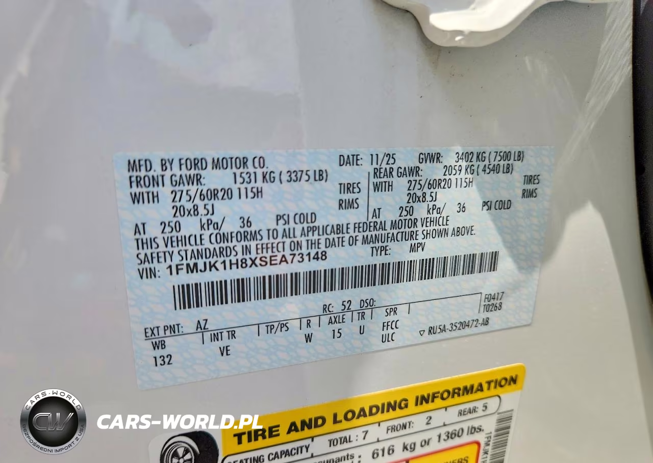 2025 Ford Expedition Max Active VIN:1FMJK1H8XSEA73148 - 13