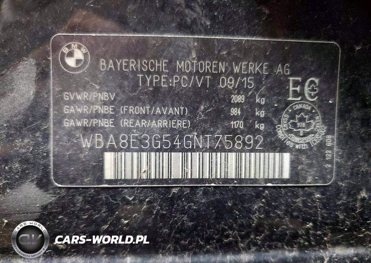 2016 BMW 328 Xi Sulev VIN:WBA8E3G54GNT75892 - 13